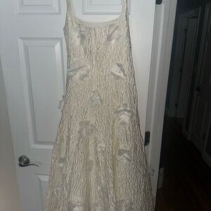 Sister Jane Cream Midi Dress with Floral Accents